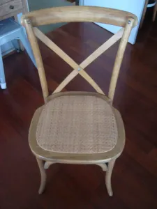 MF Crossback Rattan Frame & Seat Stackable Dining Chair thumbnail 4