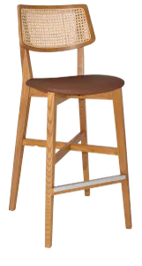 EZ Phoenix Solid Timber Framed Rattan Back Barstool thumbnail 20