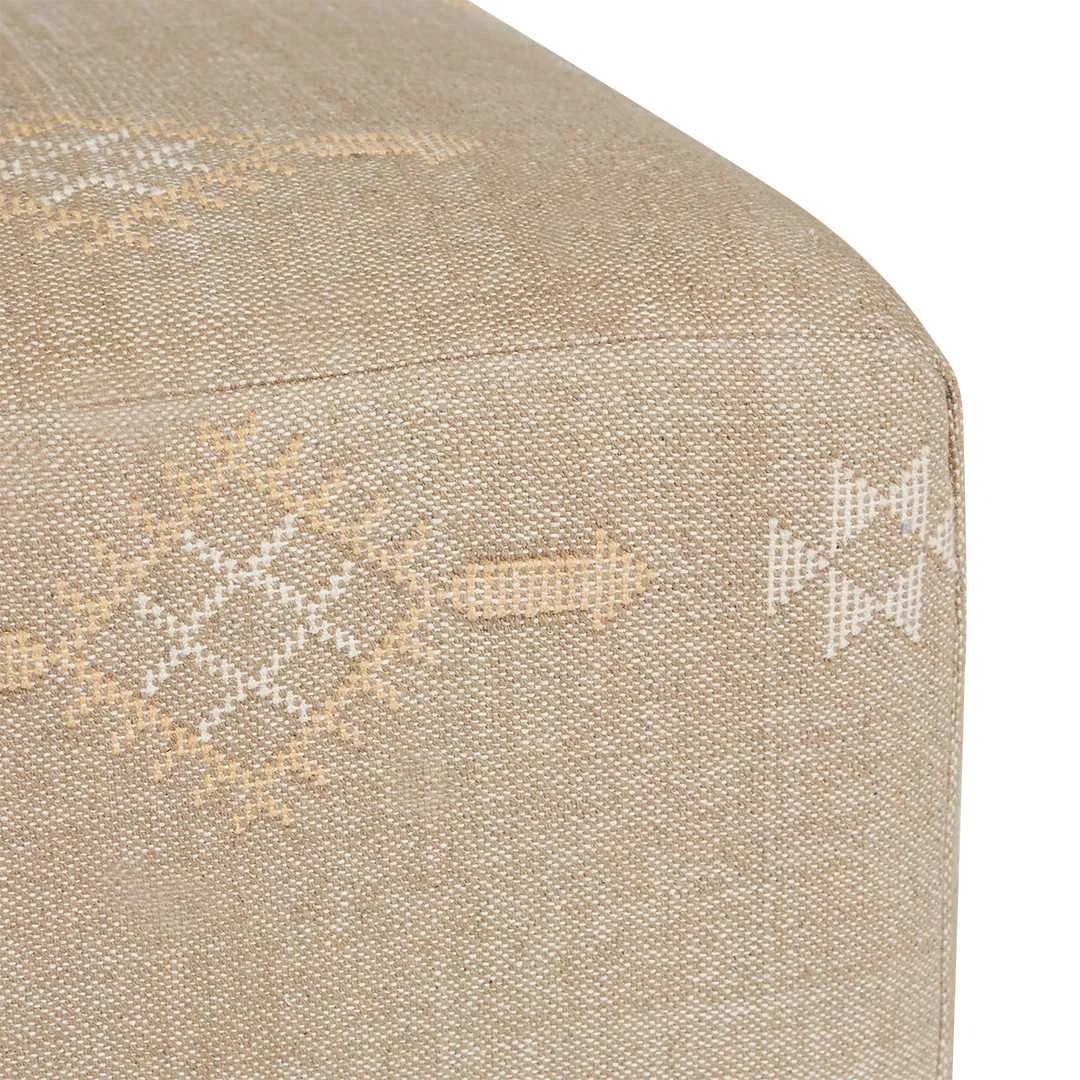 SH Bronte Fabric Upholstered Ottoman - Mushroom