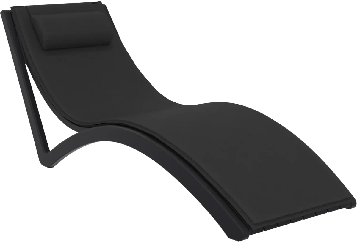 FL Slim 2 Slim Poolside Sunlounger with Cushion & Ocean Side Table Package