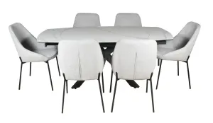 VI Kross Metal Leg Ceramic Top Extandable Dining Table thumbnail 3