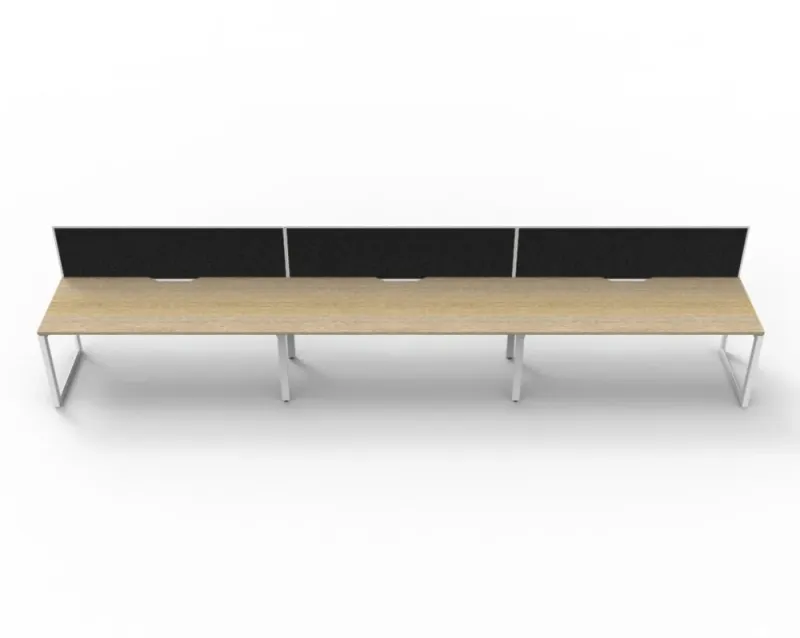 RL Infinity Loop Leg Single Sided Workstation with SHUSH30 Screen