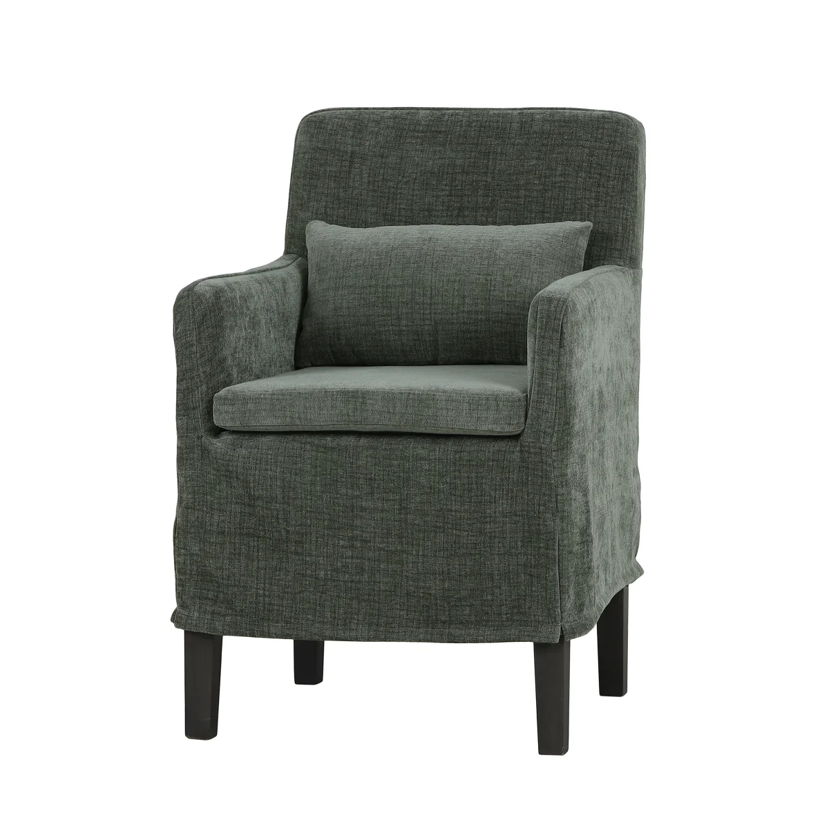 CR Bilboa Fabric Upholstered Timber Leg Armchair