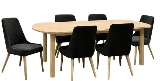 MD Metz Solid Timber Oval Dining Table