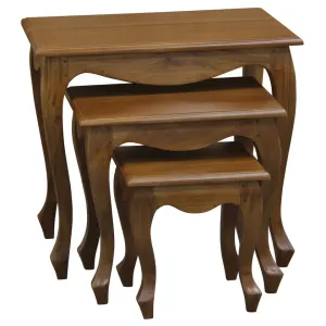 CT Queen Anne Solid Timber Nest of Table thumbnail 8