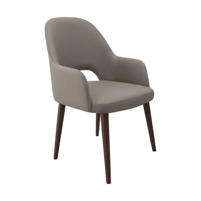 FL Orleans Bourbon PU Leather Upholstered Aluminium Legs Hospitality Armchair