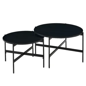 VI Stage MDF Top Metal Base 2 Coffee Table Set thumbnail 1