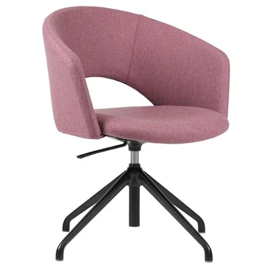 ST Time Black Metal 4 Legs Upholstered Breakout Chair