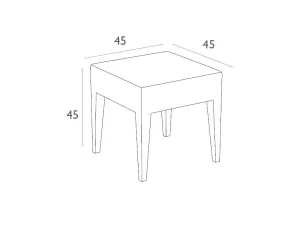 FL Miami Tequila Hospitality Outdoor Lounge Side Coffee Table thumbnail 6