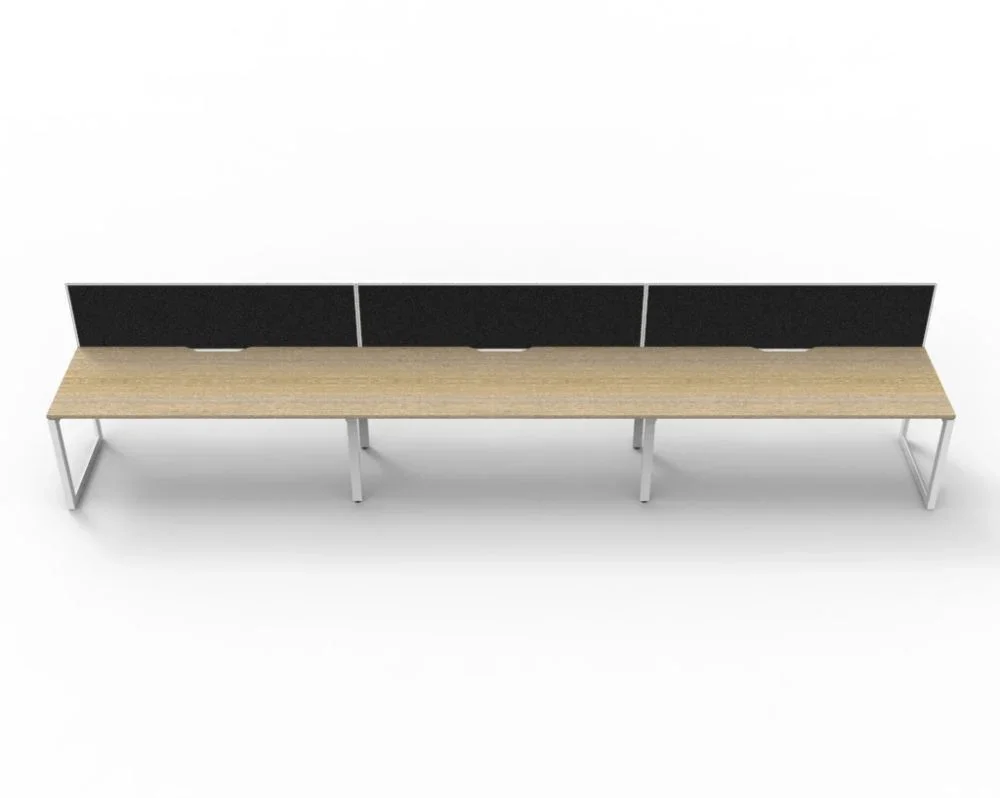 RL Infinity Loop Leg Single Sided Workstation with SHUSH30 Screen