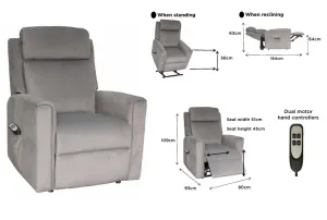 VI Ascot Fabric Upholstered Lift Chair thumbnail 6