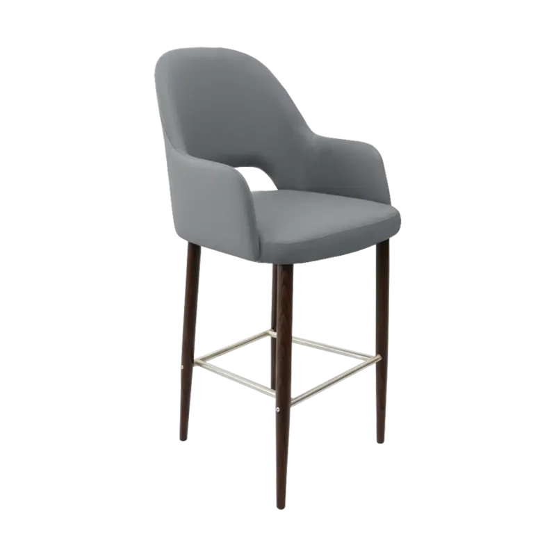 FL Orleans Bourbon Upholstered Seat Aluminium Frame Hospitality Barstool