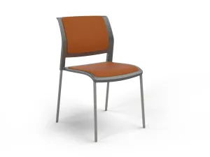 OL Game Fabric Upholstered Charcoal Shell Breakout Chair -4 Legs thumbnail 1