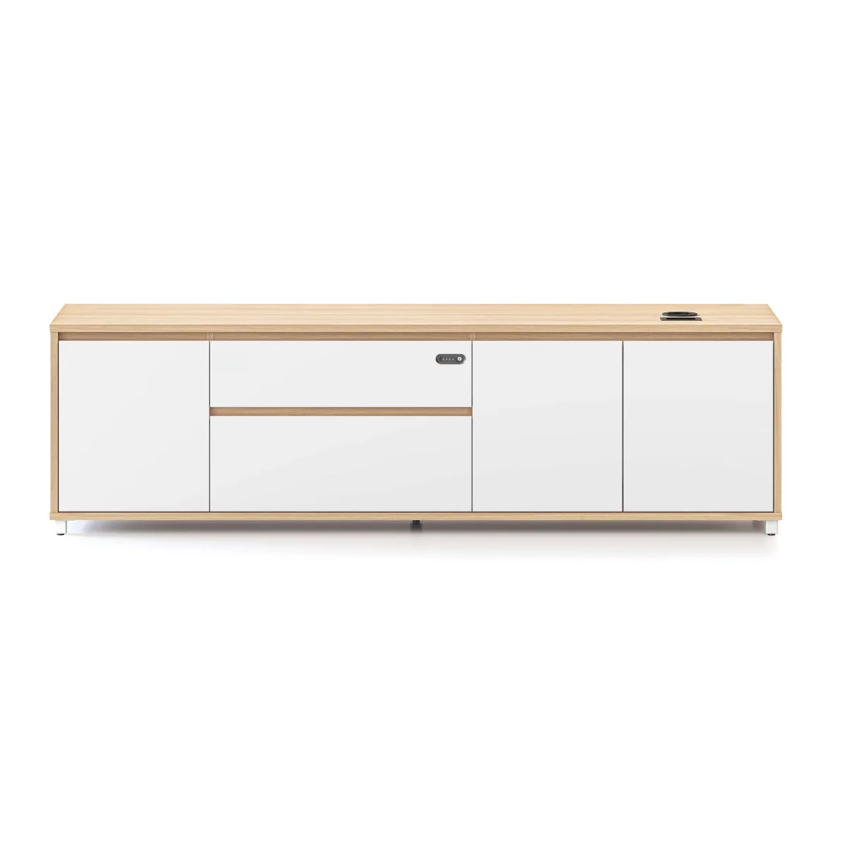 RL Executive Height Adjustable 3 Door 2 Drawer Credenza thumbnail 3