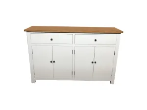 MF Lucia Oak Timber 2 Drawer 4 Door Buffet - 140cm Length thumbnail 1