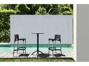 FL Gio Hospitality Outdoor Stackable Bar Stool thumbnail 7