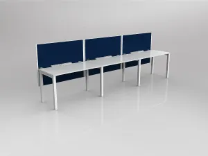 OL Axis 3 User Single Sided Workstation with Hung Screen - Breathe Fabric thumbnail 2