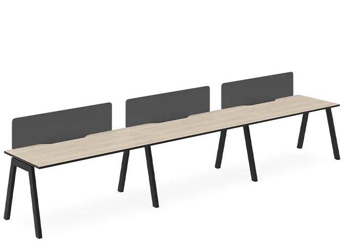 DD Vista Single Sided Workstation For 3 Person with Optic Screen