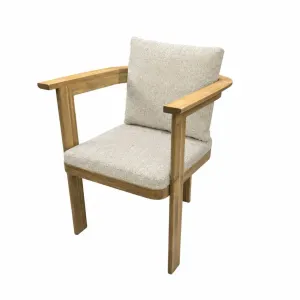 CR Moana Solid Timber Outdoor Dining Armchair with Cushion thumbnail 3