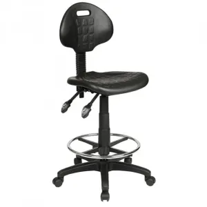 MA PU Upholstered Industrial Drafting Chair thumbnail 1