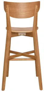 EZ Rialto Light Oak Stained Solid Timber Framed Barstool thumbnail 2