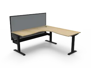 RL Boost Static Corner Desk with Aluminium Framed Screen thumbnail 14