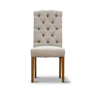 VI Felice Fabric Upholstered Timber Legs Dining Chair thumbnail 1