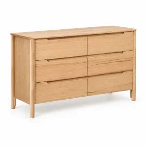 MD Laura Solid Timber 6 Drawer Low Chest of Drawers thumbnail 3