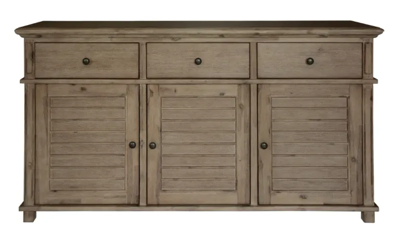 VI Cresswell Solid Timber 3 Door 3 Drawer Buffet