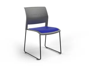 OL Game Hospitality Stacking Chair - Charcoal Shell Upholstered Seat thumbnail 15