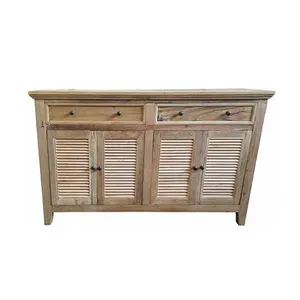 MF Recycled Elmwood Louvre 2 Drawer & 4 Door Sideboard thumbnail 2