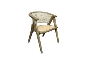 MF Caribbean Solid Timber Frame with Rattan Dining Chair thumbnail 3