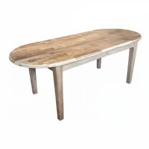 MF Villa Tapered Leg Recycled Elm Timber Dining Table thumbnail 2