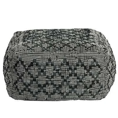 SH Houston Fabric Upholstered Square Ottoman