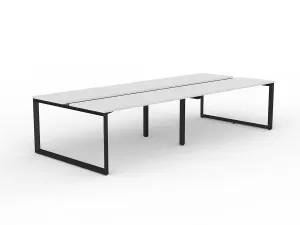 OL Anvil 4-User Double Sided Workspace – White Top with Black Frame thumbnail 11