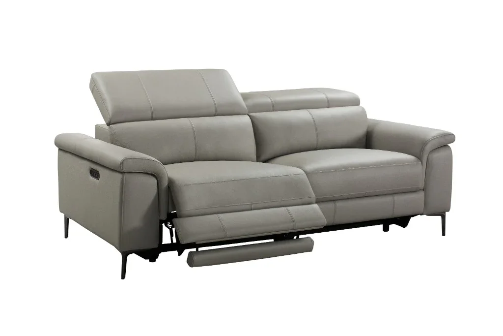 VI Kevin 3 Seater Electric Leather Recliner Lounge