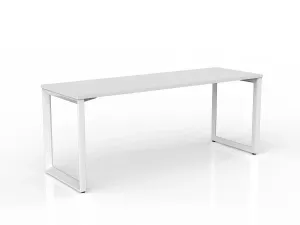 OL Anvil Straight Desk – White Top with White Frame thumbnail 9