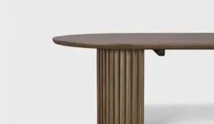 MD Hobart Solid Timber 2.1 Meter D End Dining Table thumbnail 2