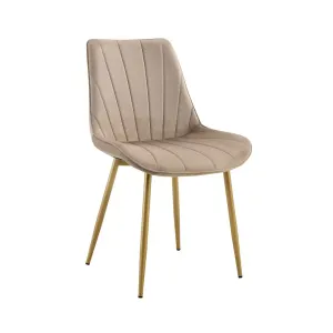 BT Lora Velvet Upholstered Metal Leg Dining Chair thumbnail 7
