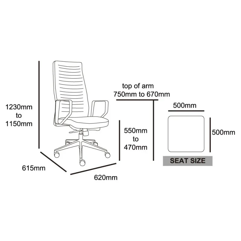 MA Neon High Back Executive Chair thumbnail 2