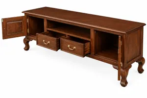 CT Queen Anne Solid Timber 2 Door 2 Drawer Entertainment Unit thumbnail 8