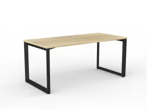 OL Anvil Straight Desk – Oak Top with Black Frame thumbnail 2