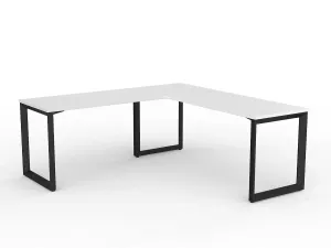 OL Anvil Melamine Top Metal Frame Office Desk with Return thumbnail 10