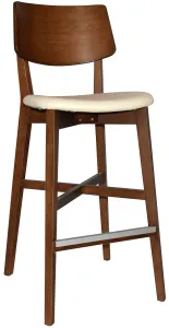 EZ Phoenix Light Walnut Stained Solid Timber Framed Barstool thumbnail 12