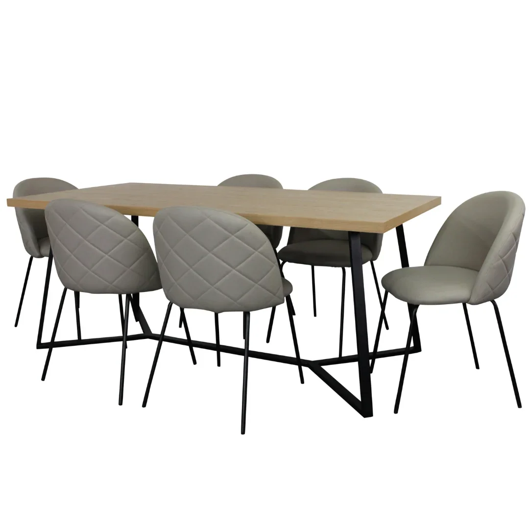 BT April 7 Pce Set Dining Table with Florin Chair