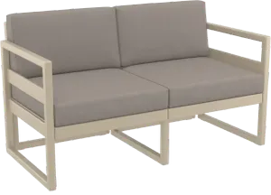 FL Mykonos Hospitality Outdoor 2 Seater Lounge with Cushion thumbnail 3
