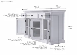 NS Halifax Solid Timber 4 Door 3 Drawer Buffet thumbnail 3