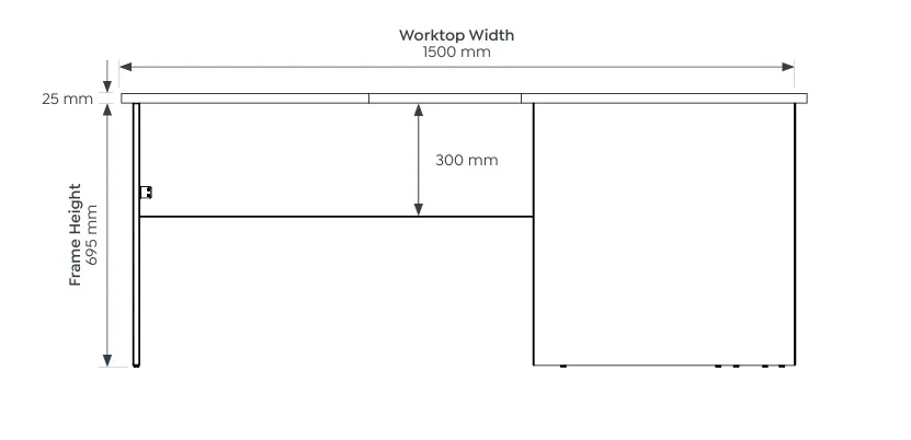 OL AltoSystem 90° Corner Workstation in White