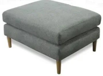EL Alisha Ollie Fabric Upholstered Ottoman