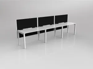 OL Axis 3 User Single Sided Workstation with Hung Screen - Splice Fabric thumbnail 1